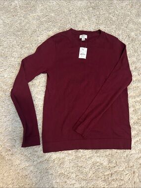 J. Crew Women's Crewneck Sweater in Burgundy